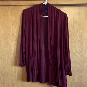 Apt. 9 Burgundy Open-Front Tunic